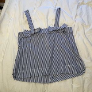 NWT Banana Republic Stripe Bow-Back Top Size L